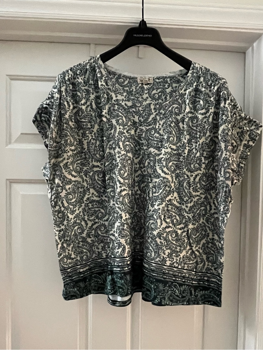 One World Short Sleeve Paisley Top